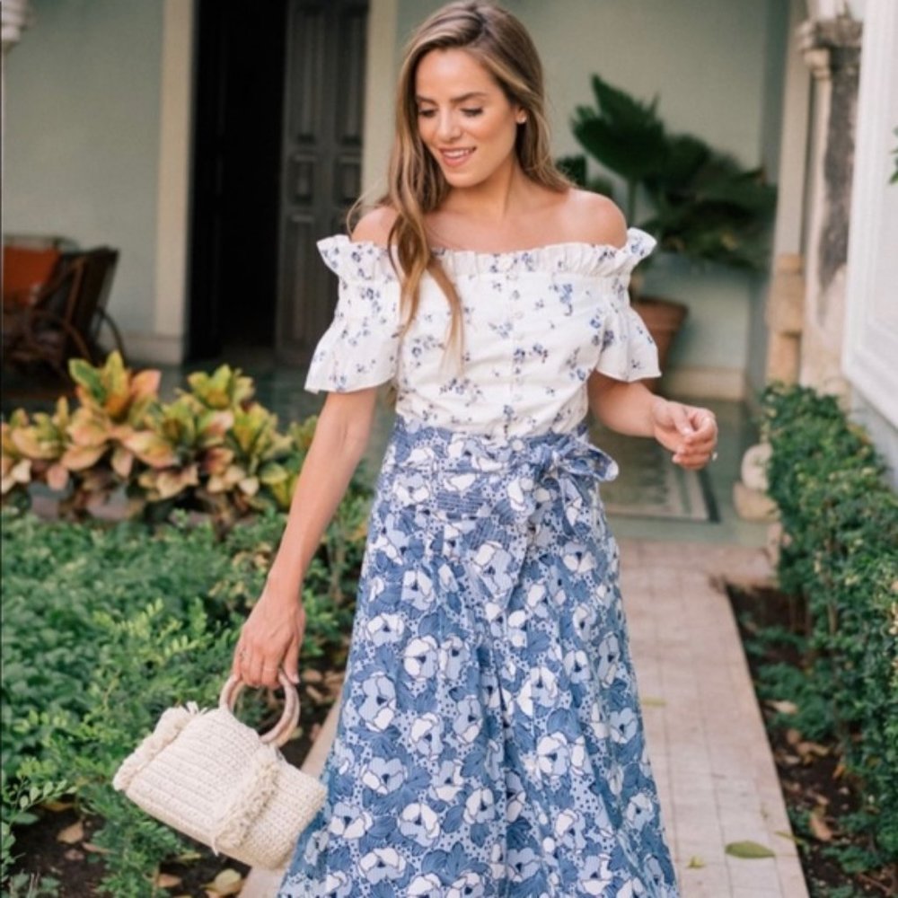 Rebecca Taylor Francine Top in Snow Combo